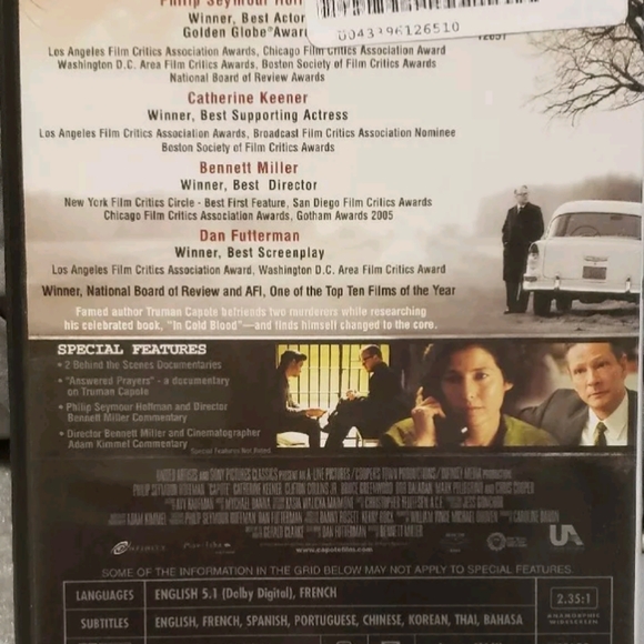 Capote (DVD, 2006) Best Picture Of The Year - Picture 4 of 4